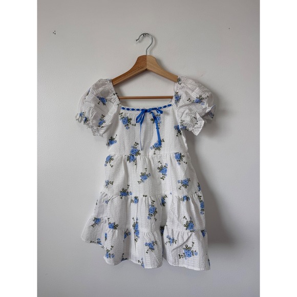 Other - TJ Maxx Little Girls' Smocked Dress – White & Blue – Size 5 – NWOT